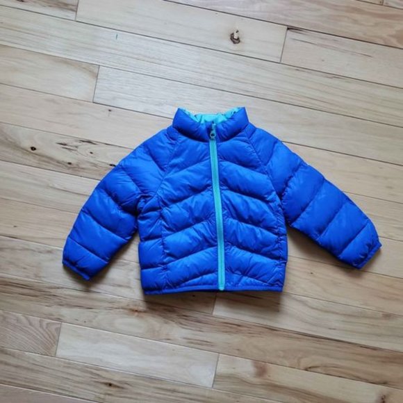 NWT Wonder Nation Baby and Toddler Boy Packable Puffer Jacket Boy's Blue Coat - Picture 1 of 4